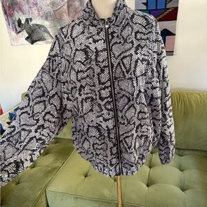 Urban Outfitters Snake Print Bomber Jacket - Men’s M